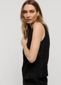 Sleeveless, Linen-Blend Top