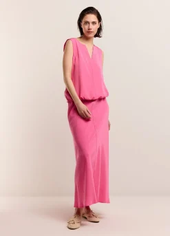 Sleeveless Top With V-Slit