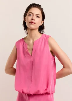 Sleeveless Top With V-Slit