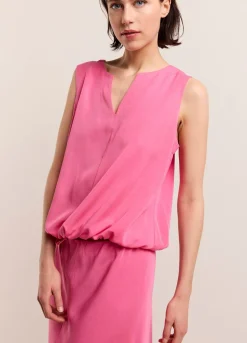 Sleeveless Top With V-Slit