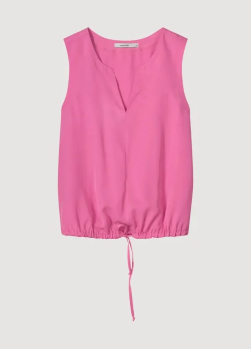 Sleeveless Top With V-Slit