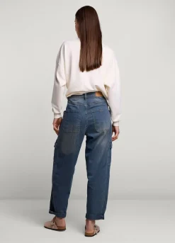 Striped Cargo Jeans
