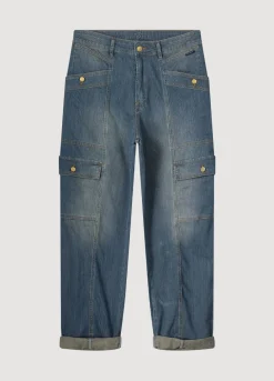 Striped Cargo Jeans