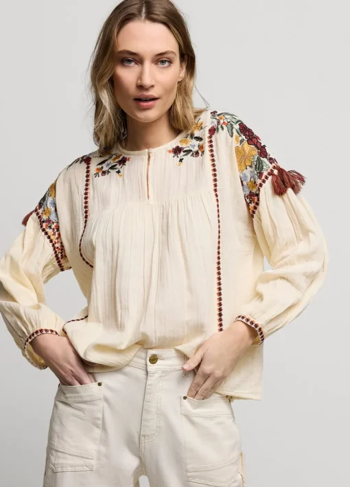 Top With Colourful Embroidery