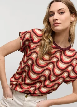 Top With Retro Print