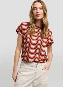 Top With Retro Print