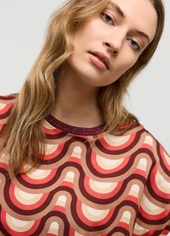 Top With Retro Print