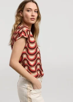 Top With Retro Print
