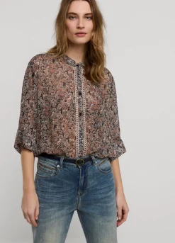 Transparante Blouse Bloemenprint