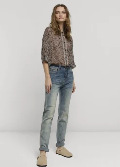 Transparante Blouse Bloemenprint