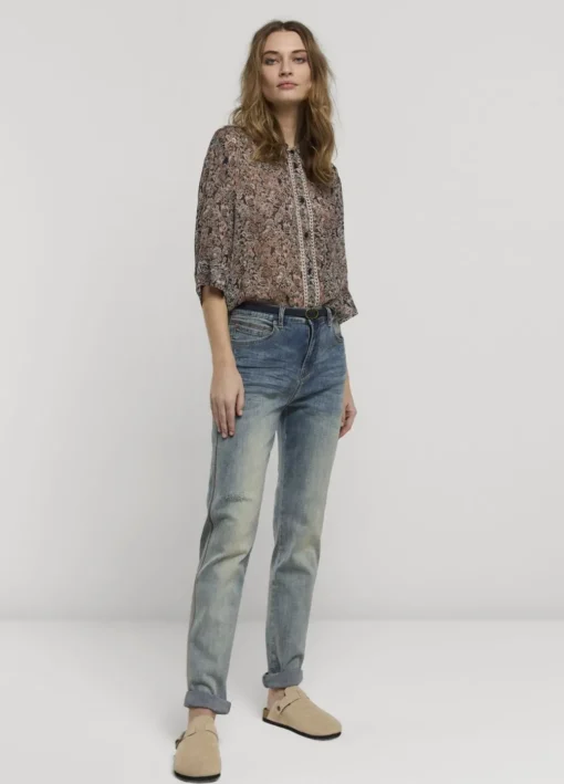 Transparante Blouse Bloemenprint