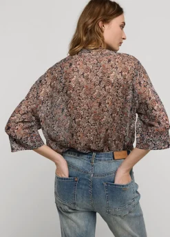 Transparante Blouse Bloemenprint