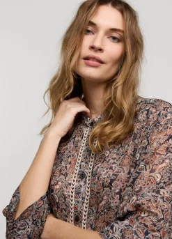 Transparante Blouse Bloemenprint