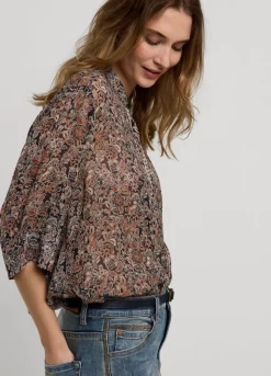 Transparante Blouse Bloemenprint