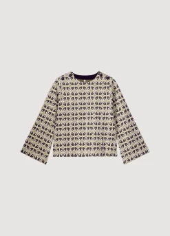 Trumpet-Sleeve Top