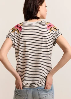 T-Shirt With Floral Embroidery