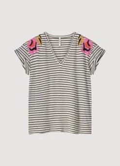 T-Shirt With Floral Embroidery