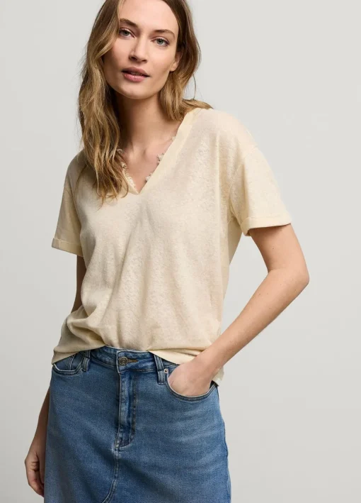 V-Neck Top With Lace