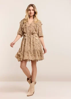 Voile Dress With Ruffles