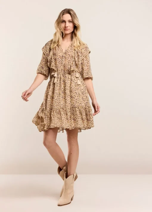 Voile Dress With Ruffles