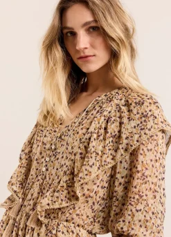 Voile Dress With Ruffles