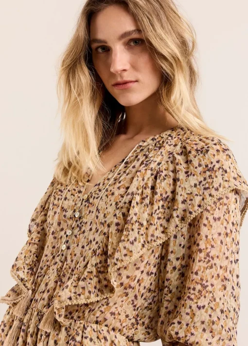 Voile Dress With Ruffles