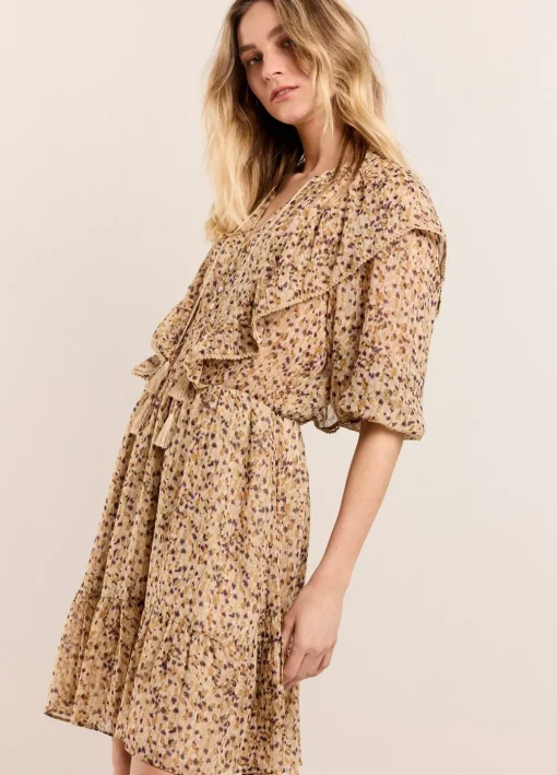 Voile Dress With Ruffles
