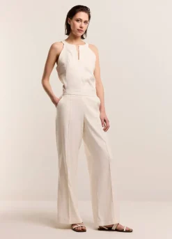 Wide-Leg Trousers With Pintuck