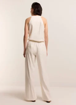 Wide-Leg Trousers With Pintuck