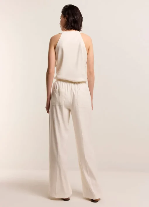 Wide-Leg Trousers With Pintuck