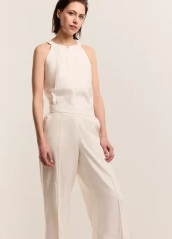 Wide-Leg Trousers With Pintuck